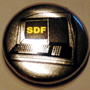 SDF 1 inch Metallic Badge (TYPE grn  y  blu  pink or w)